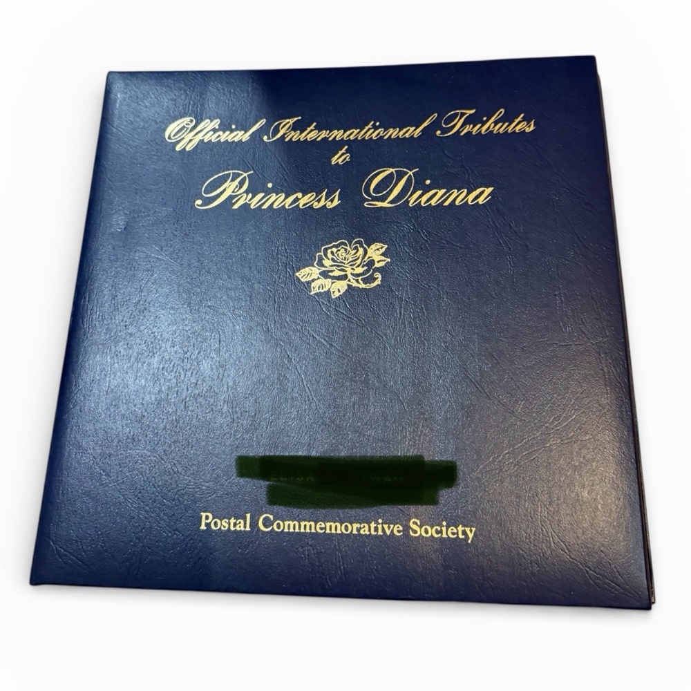 Official International Tributes to Princess Diana commemorative stamp album.